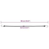 VidaXL Spanelastieken met reflecterende strips en haken 50 st 88 cm - thumbnail