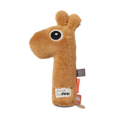 Done by Deer pieper rammelaar Raffi Mustard knuffel 16 cm Done by Deer pieper rammelaar Raffi Mustard knuffel 16 cm