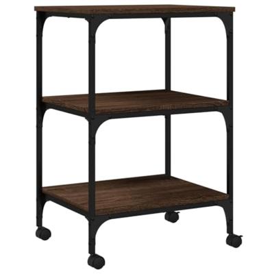 VidaXL Printerkastje 3-laags 50x41x75 cm bewerkt hout bruin eiken