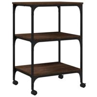 VidaXL Printerkastje 3-laags 50x41x75 cm bewerkt hout bruin eiken - thumbnail