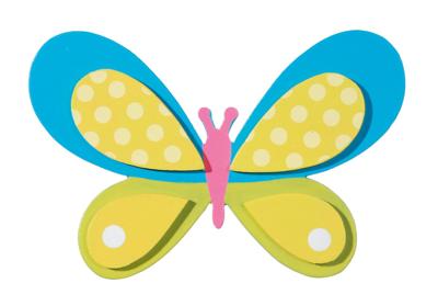 Darice • geschilderde houtvorm vlinder