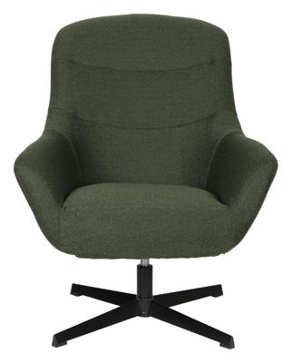 ZILT Draaibare Fauteuil 'Yaki' Bouclé, kleur Groen ZILT Draaibare Fauteuil 'Yaki' Bouclé, kleur Groen