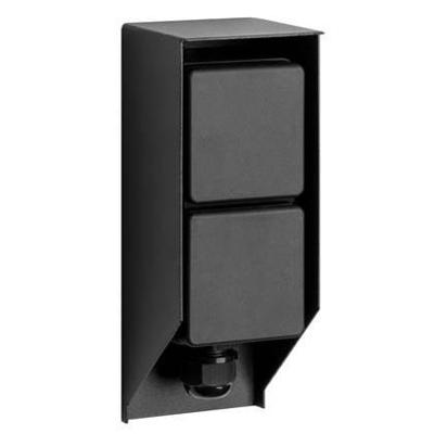 Tuinstopcontact Double Wall buitenstopcontact zwart