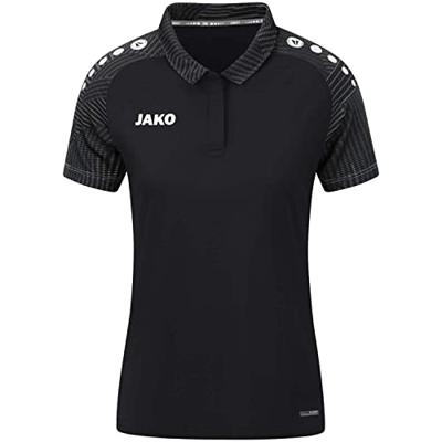 JAKO 6322D Polo Performance Dames - Zwart/Antra Light - 34