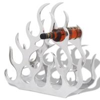 vidaXL Wijnrek voor 11 flessen aluminium zilverkleurig - thumbnail