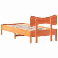 Bedframe zonder matras massief grenenhout wasbruin 100x200 cm - thumbnail