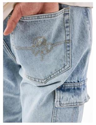 Project x Paris Cargo Jeans Heren Lichtblauw - Maat L - Kleur: Lichtblauw | Soccerfanshop