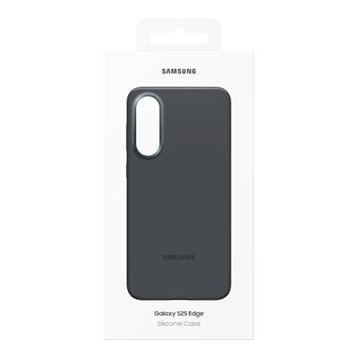 Samsung SAMSUNG Silicone Case S25 Edge Black Case Samsung S25 Edge Zwart Stootbestendig Samsung SAMSUNG Silicone Case S25 Edge Black Case Samsung S25 Edge Zwart Stootbestendig