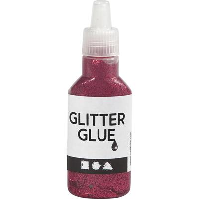 Creativ Company Glitterlijm, roze, 25 ml/ 1 fles