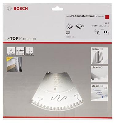 Bosch Accessoires Cirkelzaagblad Top Precision Best for Laminated Panel Abrasive 250 x 30 x 3,2 mm, 80 1st - 2608642109
