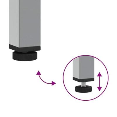 Werkbankset met lade 8 pcs Zwart en Grijs Gepoedercoat staal