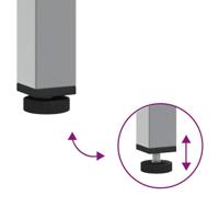 Werkbankset met lade 8 pcs Zwart en Grijs Gepoedercoat staal - thumbnail