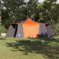 VidaXL Tipi tent met dak grijs en oranje 492 x 492 x 275 cm stof - thumbnail