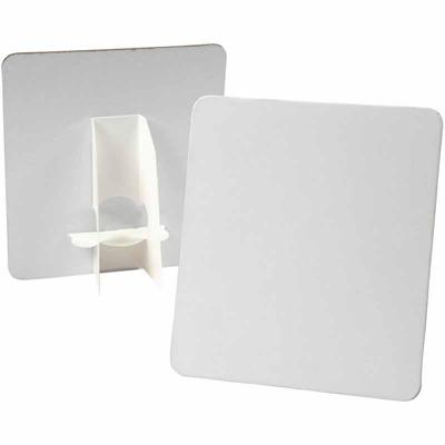 Creativ Company Deco plaat, afm 17x19 cm, dikte 2 mm, wit, 5 stuk/ 1 doos