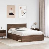 Bedframe Bruin Eiken 140 x 200 cm Massief grenenhout - thumbnail