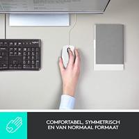 Logitech M100 Muis Kabelgebonden Optisch Wit 3 Toetsen 1000 dpi - thumbnail