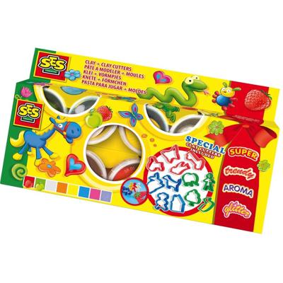 SES Creative Superdough 8 Kleuren + 12 Vormpjes