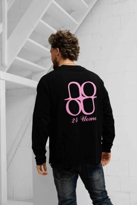 24 Uomo Symbol Longsleeve Shirt Heren Zwart/Roze - Maat M - Kleur: Zwart | Soccerfanshop 24 Uomo Symbol Longsleeve Shirt Heren Zwart/Roze - Maat M - Kleur: Zwart | Soccerfanshop