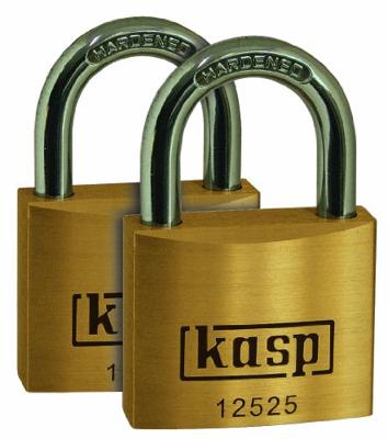 Kasp K12525D2 Hangslot 25 mm Gelijksluitend Goud-geel Sleutelslot