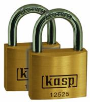 Kasp K12525D2 Hangslot 25 mm Gelijksluitend Goud-geel Sleutelslot - thumbnail