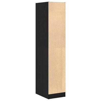 Apothekerskast 30x41x144,5 cm bewerkt hout zwart eikenkleurig - thumbnail