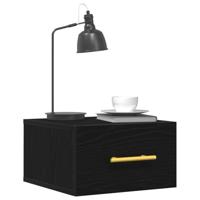 Nachtkastje 2 pcs Zwart eiken 35 x 35 x 20 cm Bewerkt hout - thumbnail