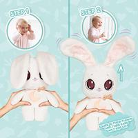 Spectron Peekapets bunny pluchen knuffel - wit - thumbnail