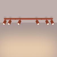 Plafondlamp KARBON 6L rood oker - thumbnail