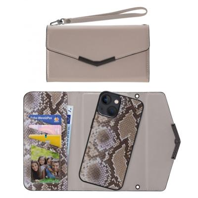 Mobilize 2in1 Elegant Magnet Clutch Apple iPhone 13 Mini Beige Snake