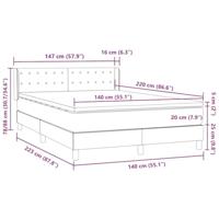 Boxspring met matras fluweel roze 140x220 cm - thumbnail
