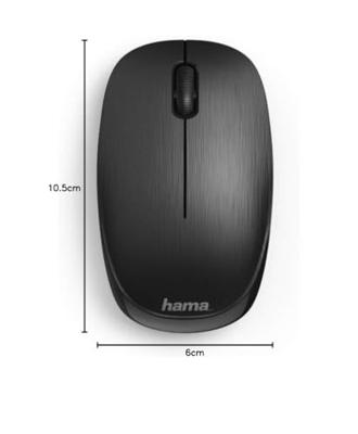Hama MW-110 Muis Radiografisch Optisch Zwart 3 Toetsen 1000 dpi