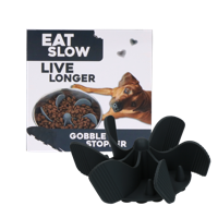 Eat Slow Live Longer Gobble Stopper Grijs M - thumbnail