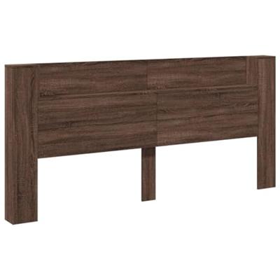 Hoofdbordkast met LED-verlichting 220x16,5x103,5 cm bruin eiken Hoofdbordkast met LED-verlichting 220x16,5x103,5 cm bruin eiken