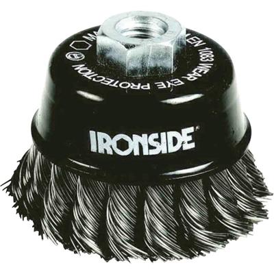 IRONSIDE Komborstel staal Ø 100 mm, voor haakse slijper, gevlochten draad, met schroefdraadaansluiting M14, draaddikte 0,50 mm 243007 1 stuk(s)