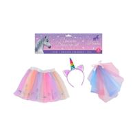 John Toy Unicorn verkleedset 3-delig - thumbnail