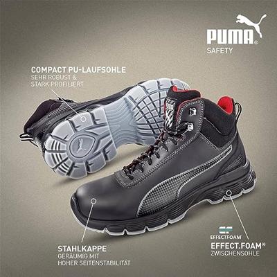 PUMA Pioneer Mid ESD SRC 630101-45 Hoge veiligheidsschoenen ESD S3 Schoenmaat (EU): 45 Zwart 1 stuk(s) PUMA Pioneer Mid ESD SRC 630101-45 Hoge veiligheidsschoenen ESD S3 Schoenmaat (EU): 45 Zwart 1 stuk(s)