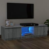 Tv-meubel met LED-verlichting 140x40x36 cm grijs sonoma eiken - thumbnail