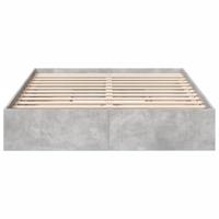 Bedframe met lades bewerkt hout betongrijs 150x200 cm - thumbnail