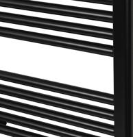 Saqu Fonti handdoekradiator 858W 60x150,6cm mat zwart - thumbnail
