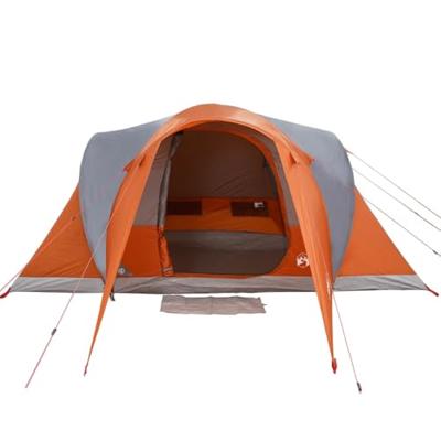 VidaXL Koepeltent 6-persoons waterdicht grijs en oranje VidaXL Koepeltent 6-persoons waterdicht grijs en oranje