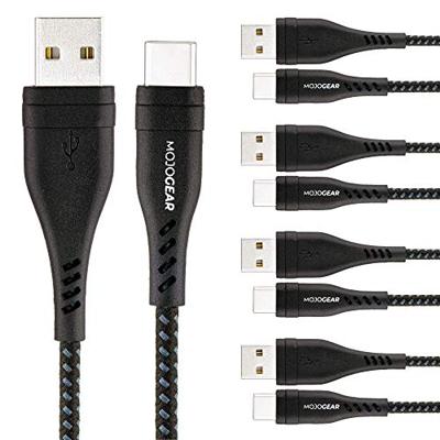 5x MOJOGEAR USB-C naar USB kabel Extra Sterk [VOORDEELVERPAKKING]