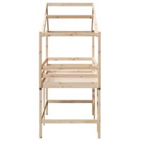 Halfhoogslaper met ladder en bedhuis grenenhout 90x200 cm - thumbnail