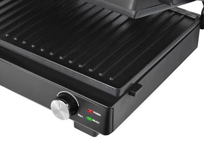 BiKitchen grill 200 Contactgrill Elektrisch Controlelampje, Inklapbaar, Traploze temperatuurregeling Zwart