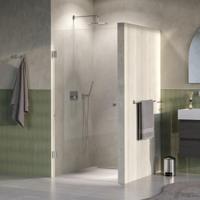 Brauer Void - Carving Nisdeur - Helder Glas - 100 x 200 cm - Omkeerbaar - incl. Glascoating - PVD RVS-Kleurig Geborsteld - thumbnail