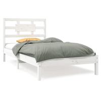 Bedframe massief hout wit 90x190 cm - thumbnail