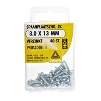 Spaanpl.schr. ck 3.0x13mm 40st Deltafix - Deltafix - thumbnail
