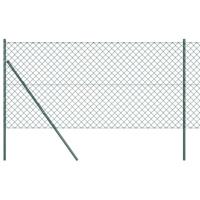 VidaXL Afrasteringspaal groen 10 x 1 m (60 x 60 mm gaas) staal en pvc - thumbnail