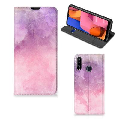 Bookcase Samsung Galaxy A20s Pink Purple Paint