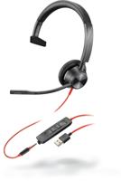 Blackwire 3315-M - USB Headset - mono - op oor - met bekabeling - USB-A, 3,5 mm-stekker - voor Microsoft Teams - thumbnail
