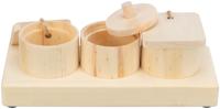 2-in-1 speelgoed en snoepjesdispenser voor huisdieren Trixie Hout 15 × 4,5 × 6 CM - thumbnail